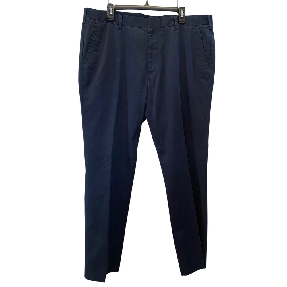 Bonobos Monday Mens Navy Blue Cotton Chino Pants 38x30 Flat Front Stright Leg